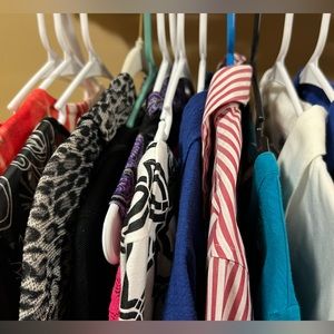 Chico’s Bundle of 12 Tops and Jackets, Size 2 (regular size Large)